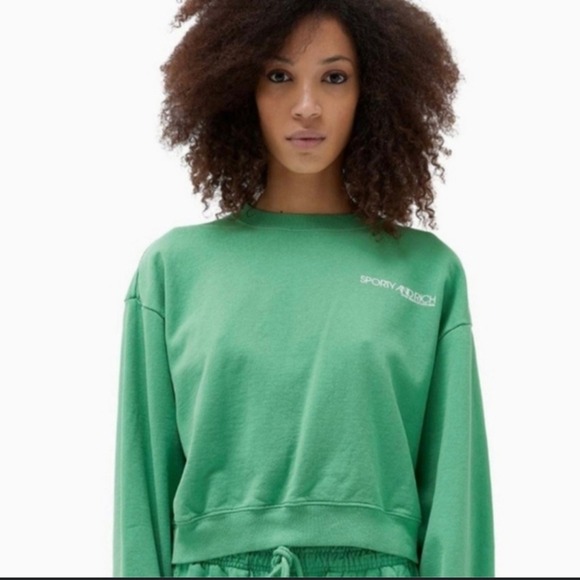 Sporty & Rich Sweaters - Sporty & Rich size Small‎ Emerald Crew Neck  cropped Sweater
